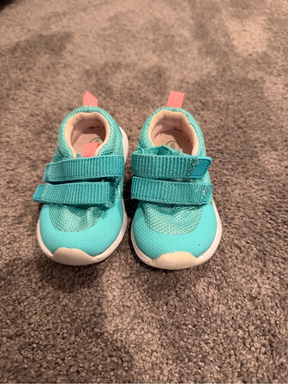 Cat & Jack Aqua/Turquoise Toddler Double-Velcro Sneakers